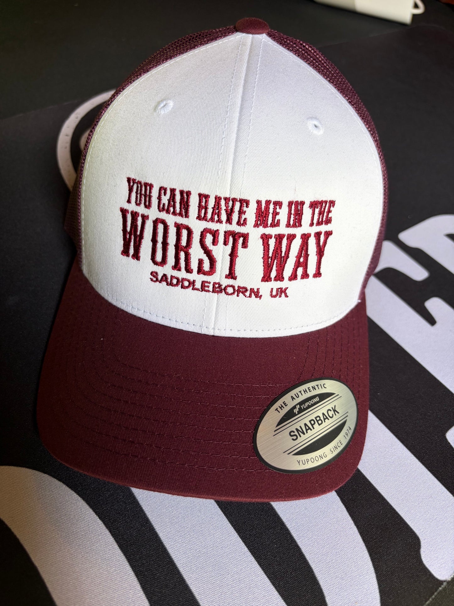 Worst Way Trucker Cap - Maroon