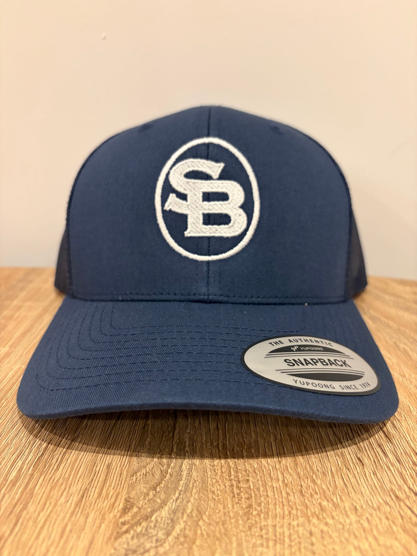 SADDLEBORN Cattle Brand Trucker Cap - Blue