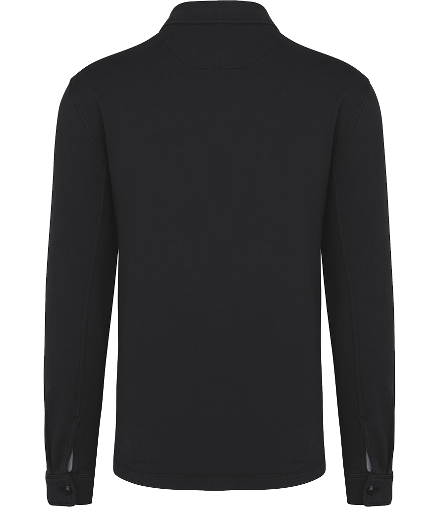 SADDLEBORN Faded Brushed Fleece Overshirt - Washed Black