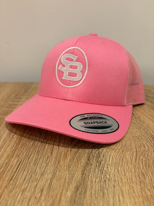 SADDLEBORN Cattle Brand Trucker Cap - Pink