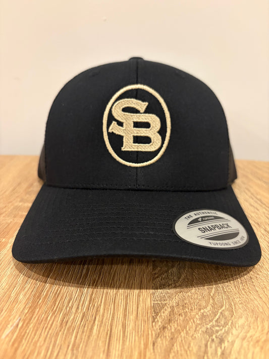 SADDLEBORN Cattle Brand Trucker Cap - Black