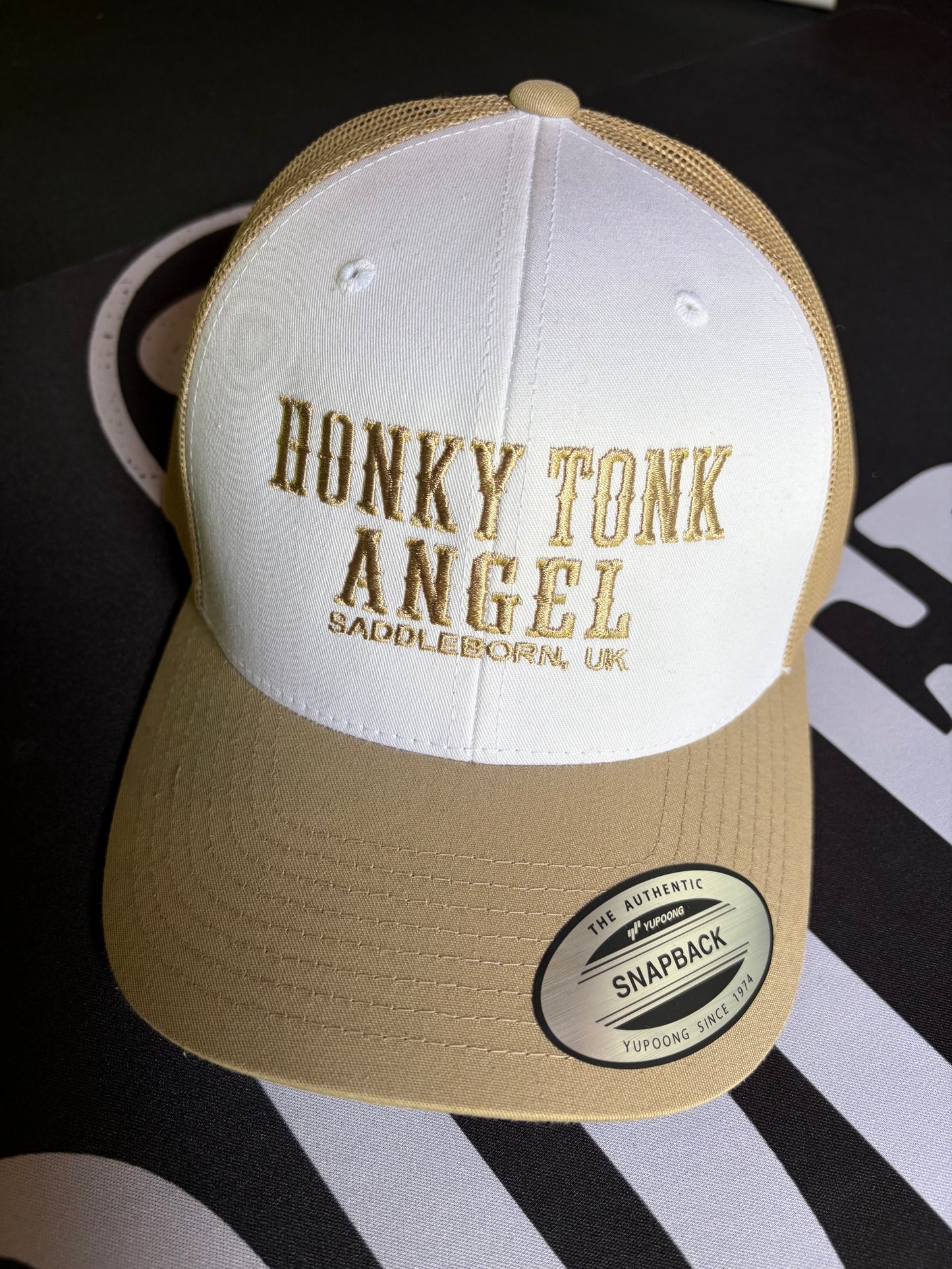 Honky Tonk Angel Trucker Cap - Khaki