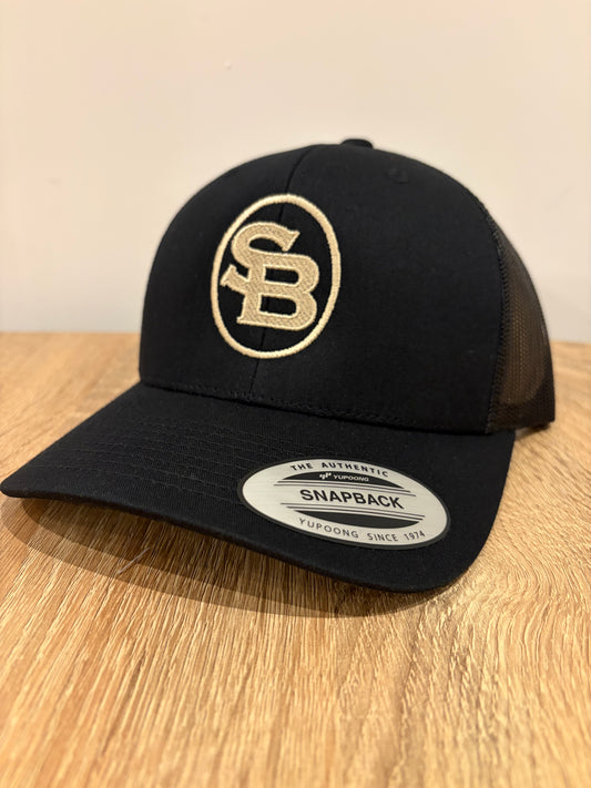 SADDLEBORN Cattle Brand Trucker Cap - Black
