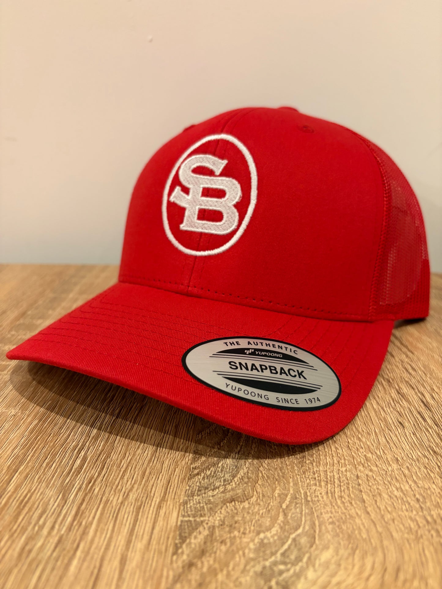 SADDLEBORN Cattle Brand Trucker Cap - Red