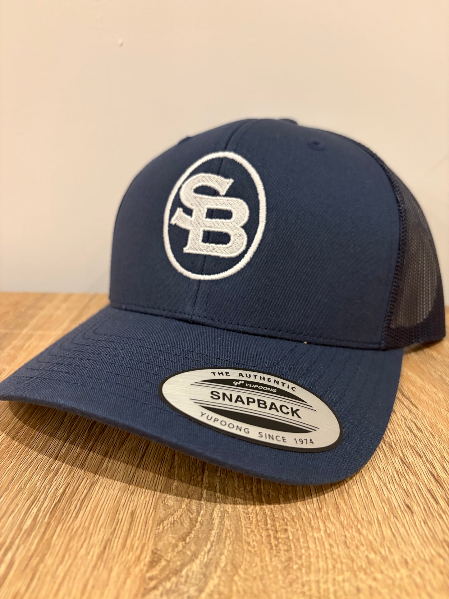 SADDLEBORN Cattle Brand Trucker Cap - Blue