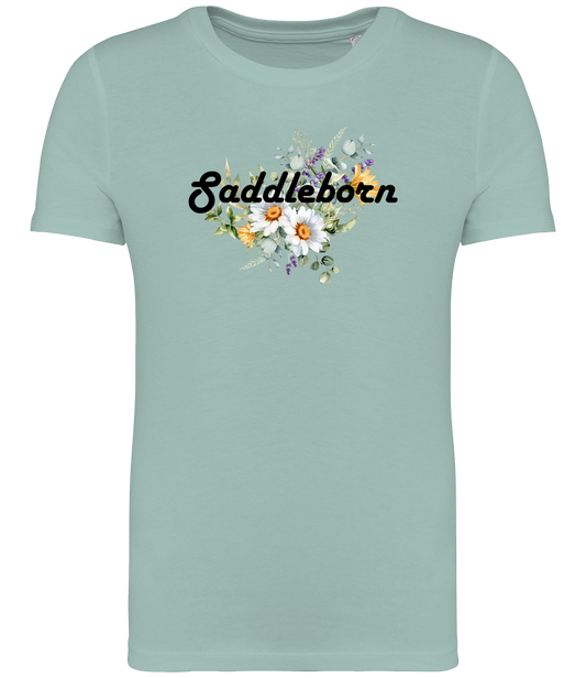 SADDLEBORN Bouquet Kids T-Shirt - Jade Green