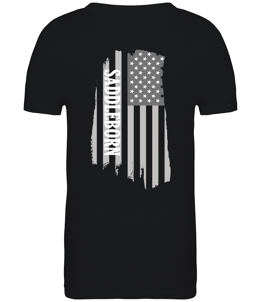 SADDLEBORN Fly the Flag Kids T-Shirt - Black