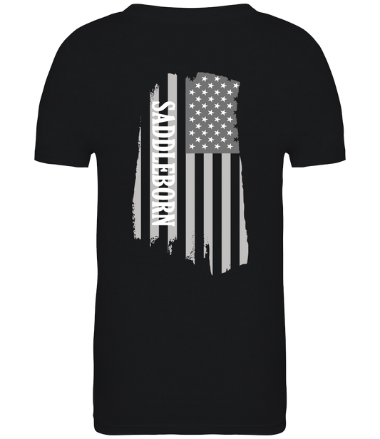 SADDLEBORN Fly the Flag Kids T-Shirt - Black