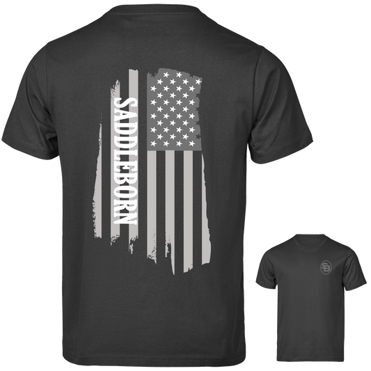 SADDLEBORN Fly The Flag T-Shirt- BLACK