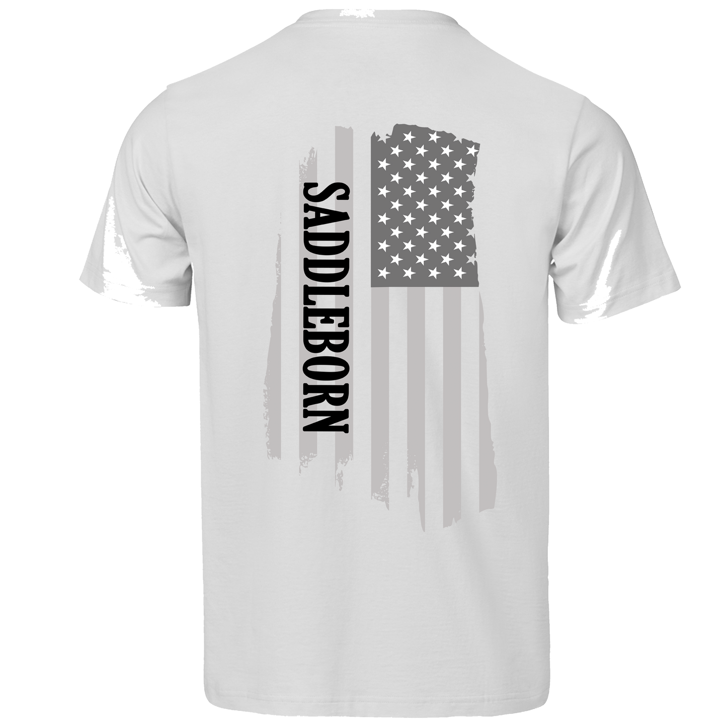 SADDLEBORN Fly The Flag T-Shirt- WHITE
