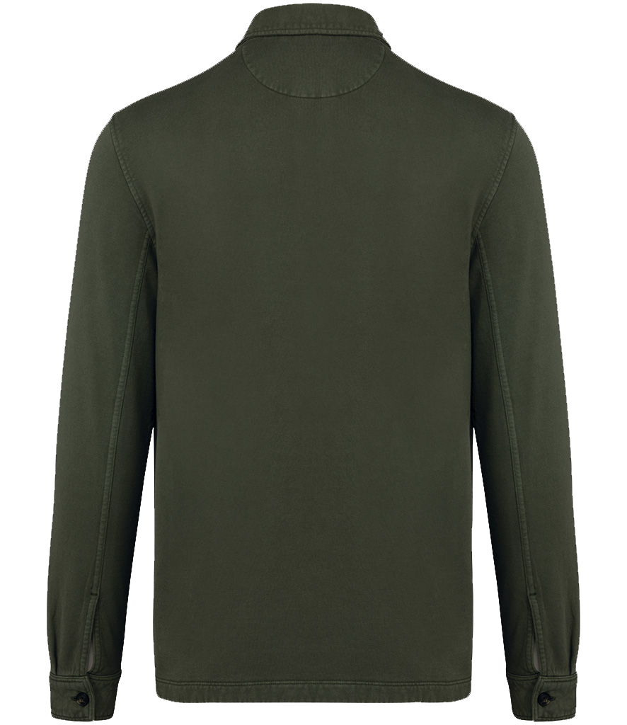 SADDLEBORN Faded Brushed Fleece Overshirt - Washed Khaki