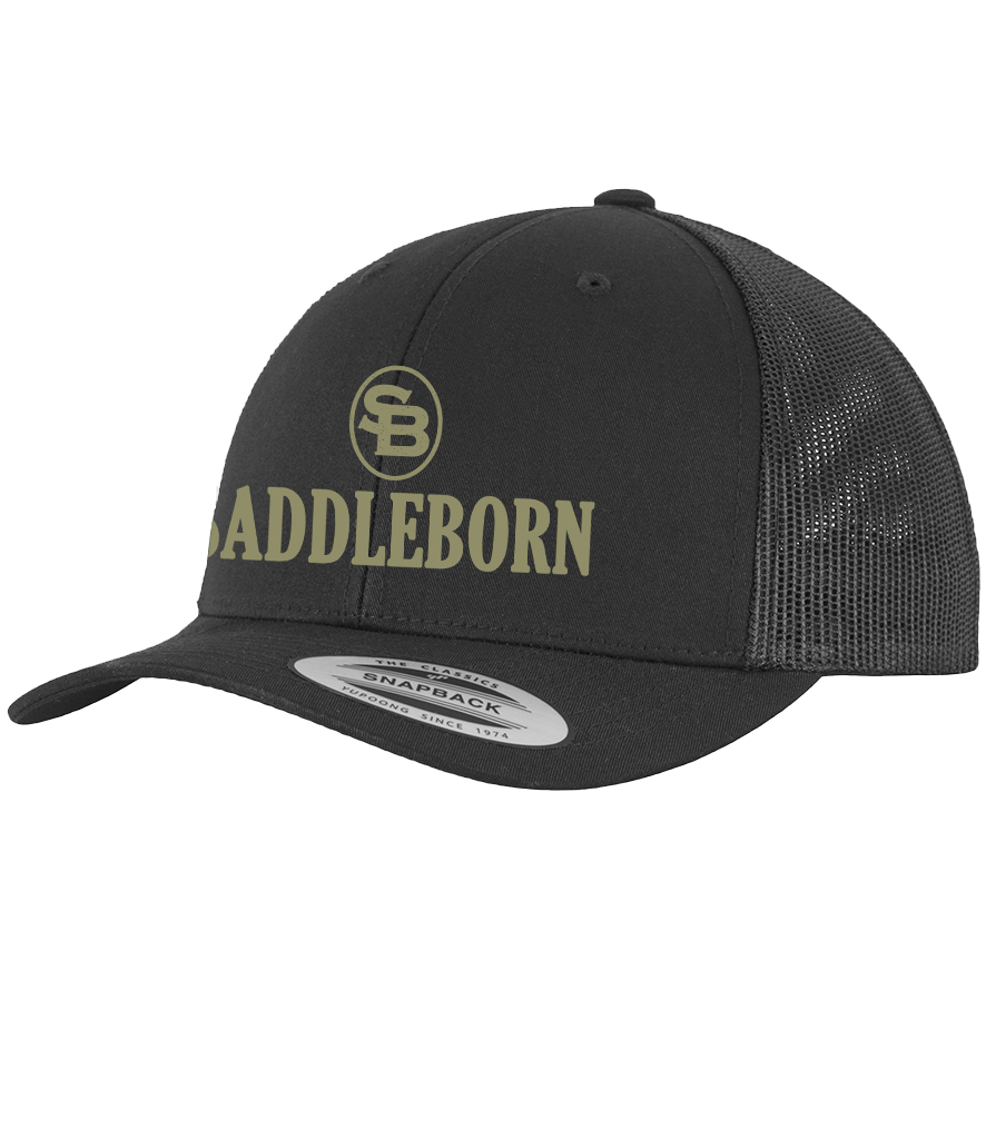 SADDLEBORN Original Trucker Cap - BLACK/KHAKI